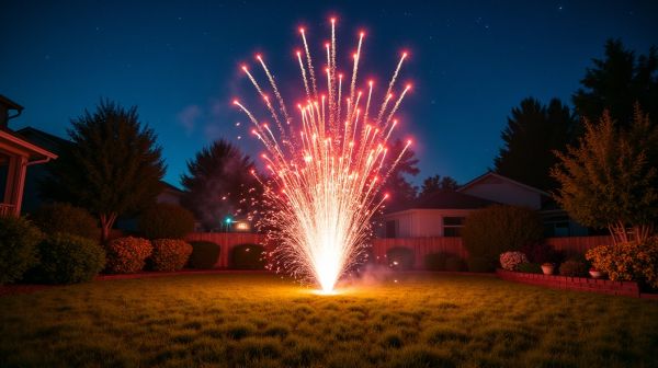 Faites sensation avec un feu d'artifice automatique pas cher